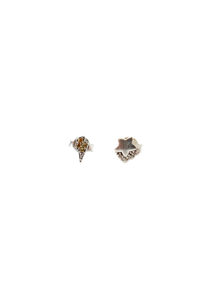 Pandora Womens 925 Silver Multicolor CZ ME Celestial Stud Earring LOT 2 NWOT