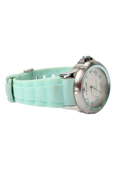 Freestyle Womens S. Steel Baby Blue Silicone FS84960 Sport Quartz Watch 33mm