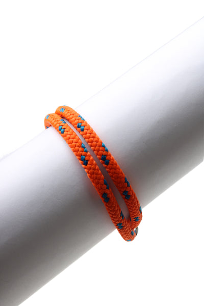 Miansai x JCrew Unisex Brass Orange Woven Paracord Wrap Bracelet 15"