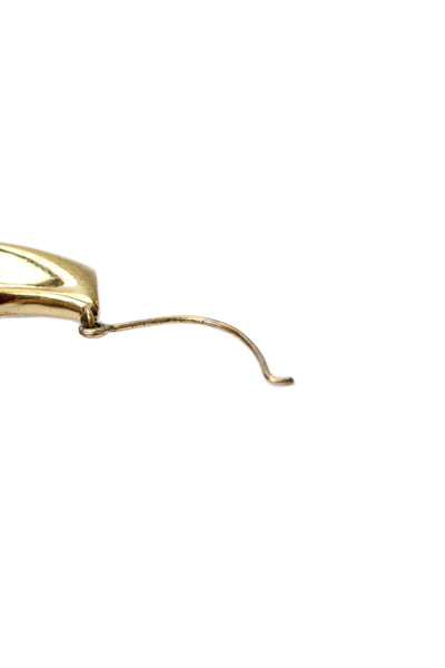 Ellery Womens Gold Tone Tubular Hoop Earrings