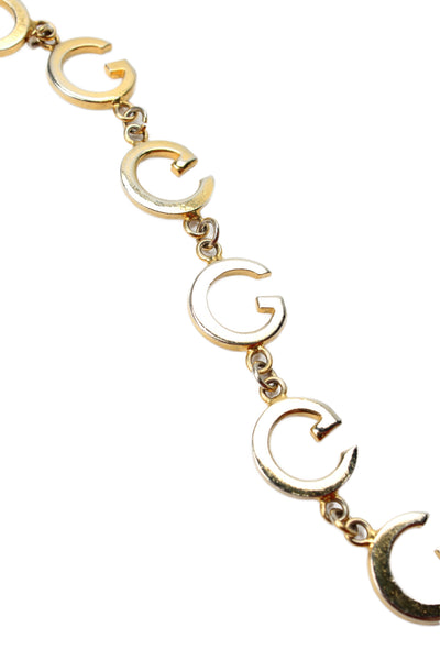 Gucci Womens Vintage Gold Tone G Logo Necklace 36"