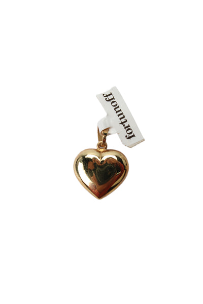 Fortunoff Womens 14K Gold Glitter Enamel Heart Pendant 1g NWOT