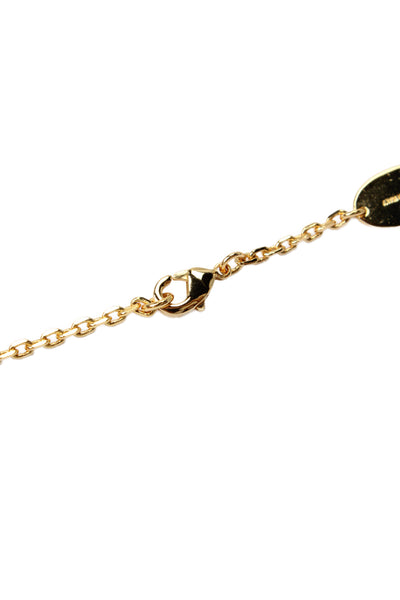Loro Piana Womens Gold Tone Vicuna Articulated Pendant Necklace 22"