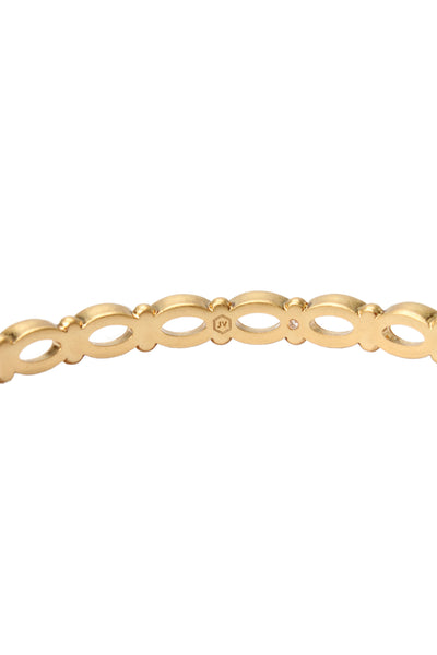 Julie Vos Womens Gold Plated Crystal Mykonos Bangle Bracelet