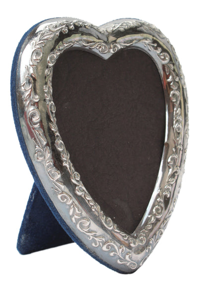 JR 925 Inc Sterling Silver Scrolled Heart Picture Frame 4"x3.5"