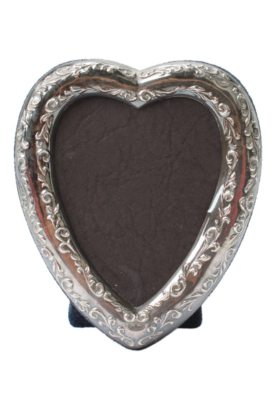 JR 925 Inc Sterling Silver Scrolled Heart Picture Frame 4"x3.5"