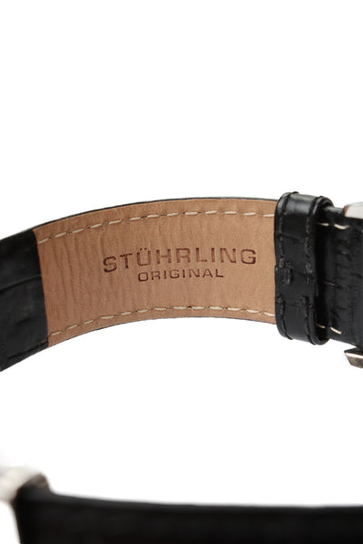 Stuhrling Mens Stainless Steel Dual Time ST-91015 Automatic Watch 42mm