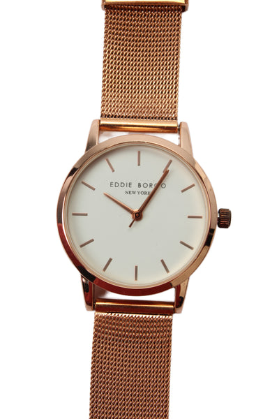 Eddie Borgo Womens Rose Gold Tone Soho Quartz Watch 32mm