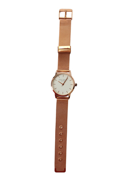 Eddie Borgo Womens Rose Gold Tone Soho Quartz Watch 32mm