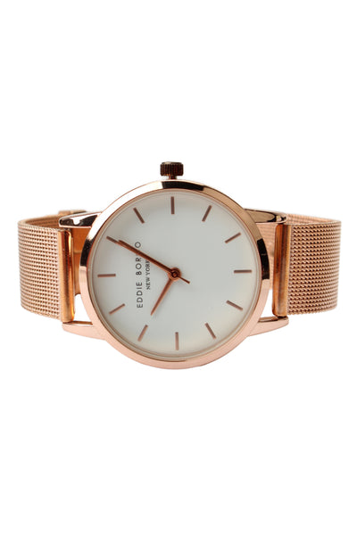 Eddie Borgo Womens Rose Gold Tone Soho Quartz Watch 32mm