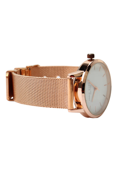 Eddie Borgo Womens Rose Gold Tone Soho Quartz Watch 32mm