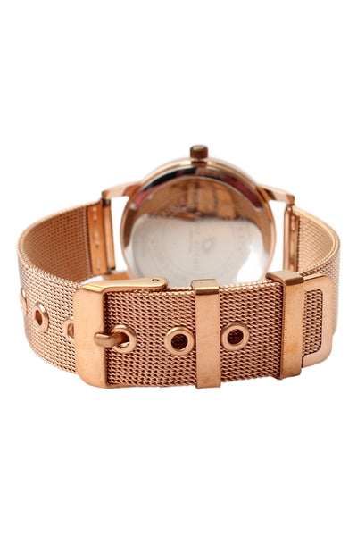 Eddie Borgo Womens Rose Gold Tone Soho Quartz Watch 32mm