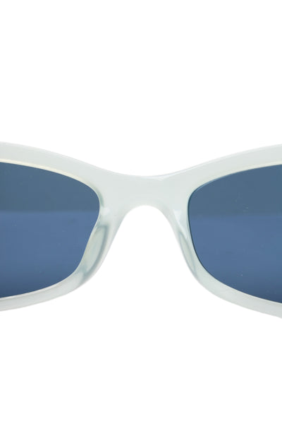 Swarovski Womens Light Blue Plastic Blue Crystal Accent Butterfly Sunglasses