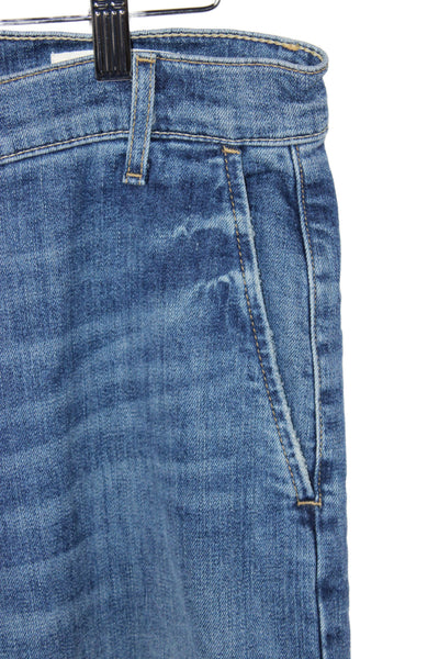 Nili Lotan Women Wide-Leg Jeans Blue High Rise Cotton Size 30