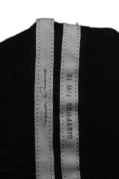 Rick Owens Women Tunic Black Cashmere Boat Neck Long Sleeve Size L