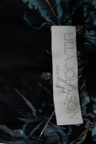 Ulla Johnson Womens Black Sleeveless Tunic Round Neck Silk Size 4