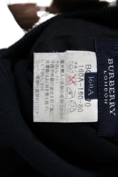 Burberry Unisex Kids Full Zip Hoodie Beige Check Cotton Blend High Neck Size M