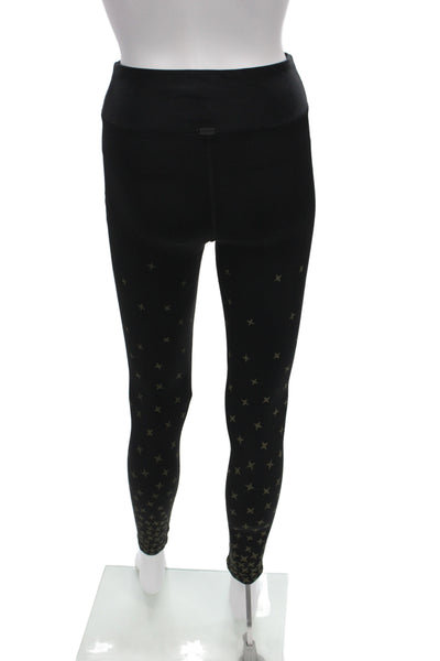Koral Womens Ankle Leggings Black Polyamide Geometric Star Size XS