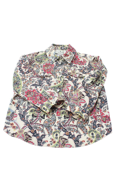 Etro Milano Girls Cotton Floral Print Jacket Multicolor Size 6