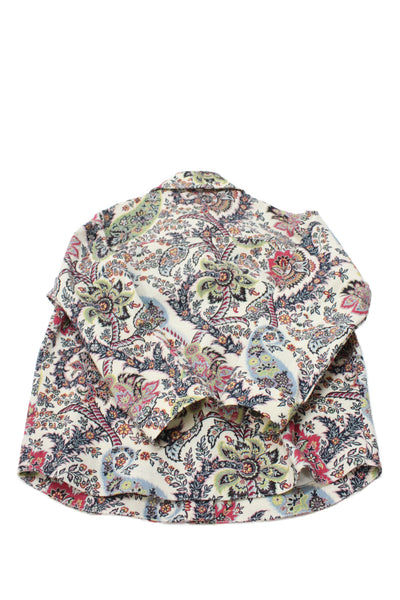 Etro Milano Girls Cotton Floral Print Jacket Multicolor Size 6