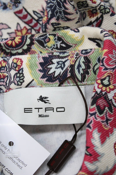 Etro Milano Girls Cotton Floral Print Jacket Multicolor Size 6