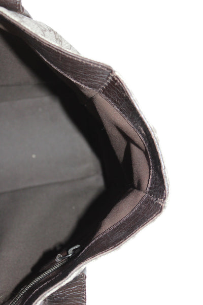 Gucci Womens GG Coated Canvas Monogram Supreme Tote Handbag Brown