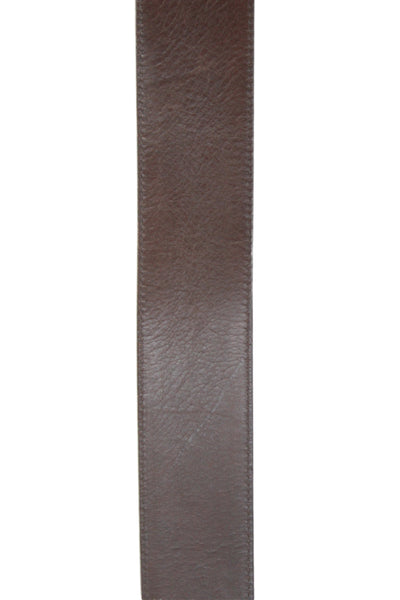 Coach Womens Leather Trim Monogram Print Belt Brown Size Small