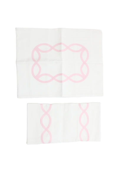 Matouk Unisex Adult Ribbed Embroidered Pillow Sham White Size 12"X16"