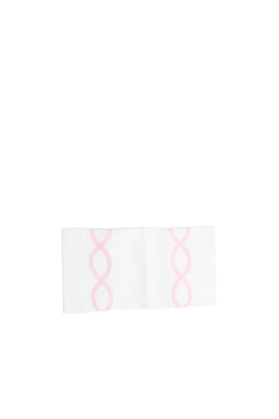 Matouk Unisex Adult Ribbed Embroidered Pillow Sham White Size 12"X16"