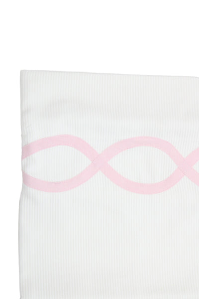 Matouk Unisex Adult Ribbed Embroidered Neckroll Sham White Size 6"x12"