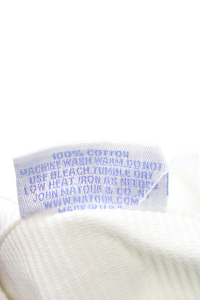 Matouk Unisex Adult Ribbed Embroidered Neckroll Sham White Size 6"x12"