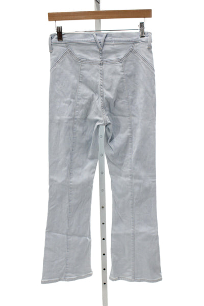 Veronica Beard Women Ankle High Waist Jeans Blue Button Cotton Size 26