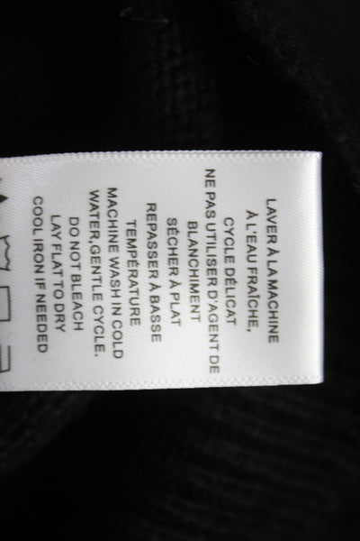 Renuar Women Pullover Sweater Crew Neck Long Sleeve Black Size XS