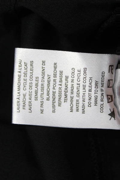 Renuar Women Tunic Black Collared Button-Up 3/4 Sleeve Size L