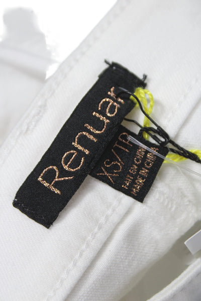 Renuar Women Straight Pencil White Mini Skirt Size XS