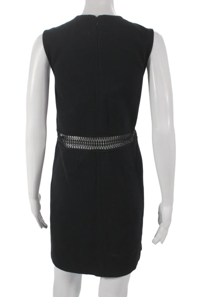 Maje Womens Shift Dress Black Sleeveless Round Neck Knee Length Size 3