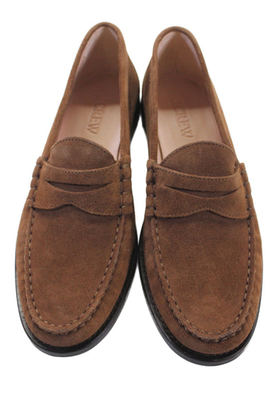 J Crew Womens Suede Slide On Casual Loafers Brown Size 9
