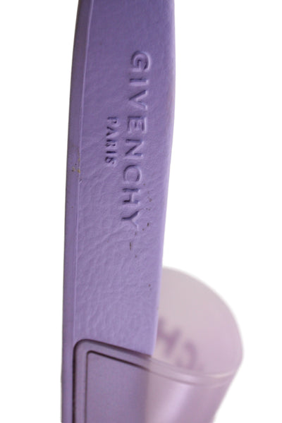 Givenchy Women Rubber Logo Slides Light Purple Size 9