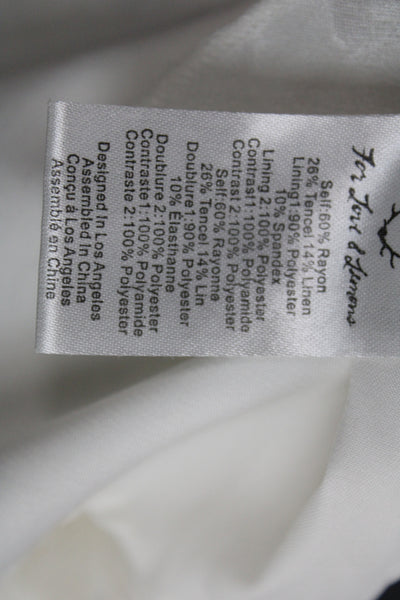 For Love & Lemons Womens Full Slip Ivory Short Square Neck Size L