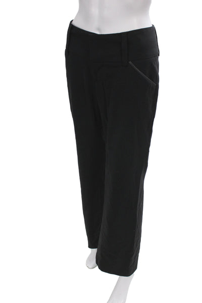Alice + Olivia Women Dress Pants Black Wool Button Inseam 32 Size 4