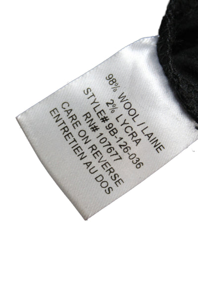 Alice + Olivia Women Dress Pants Black Wool Button Inseam 32 Size 4