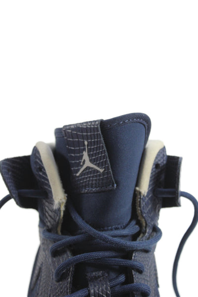 Nike Mens Air Jordan 1 High Nouveau Navy Snake Leather Sneakers Shoes Size 11