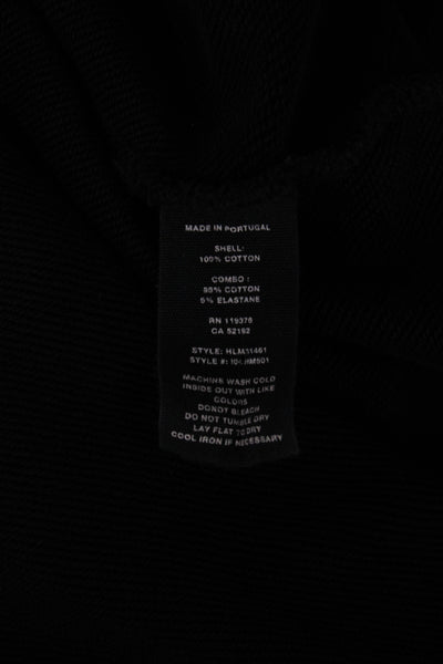 Helmut Lang Mens Black Cotton Pullover Hoodie Graphic Size XL