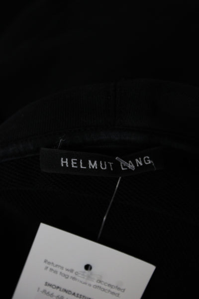 Helmut Lang Mens Black Cotton Pullover Hoodie Graphic Size XL
