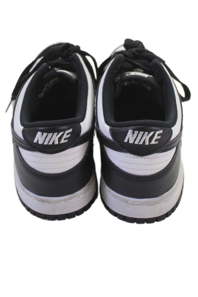 Nike Unisex Kids Leather Low Top Sneakers Black Size 7Y