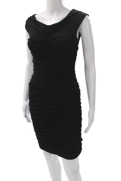 The Row Womens Bodycon Black Cowl Neck Sleeveless Short Dress Size S