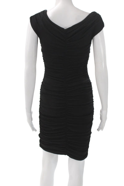 The Row Womens Bodycon Black Cowl Neck Sleeveless Short Dress Size S