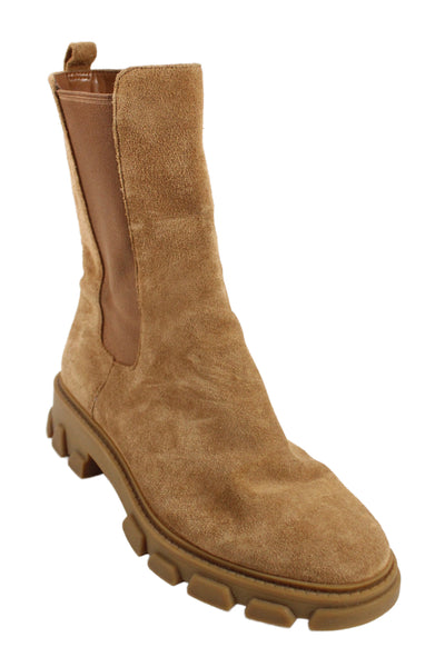 Michael Kors Womens Suede Ankle Boots Shoes Chestnut Brown Size 6.5M