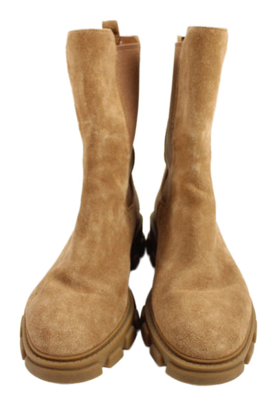 Michael Kors Womens Suede Ankle Boots Shoes Chestnut Brown Size 6.5M