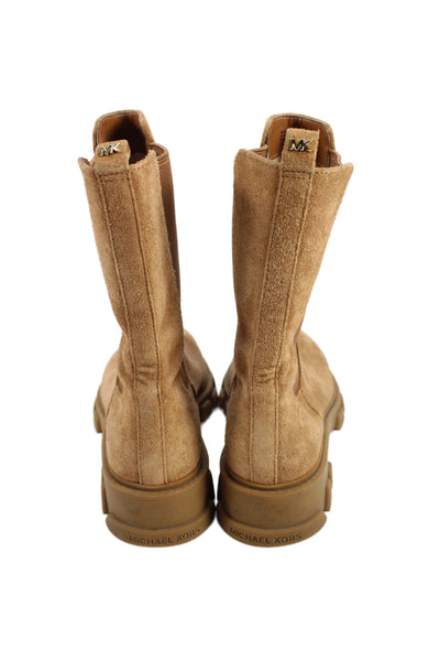 Michael Kors Womens Suede Ankle Boots Shoes Chestnut Brown Size 6.5M